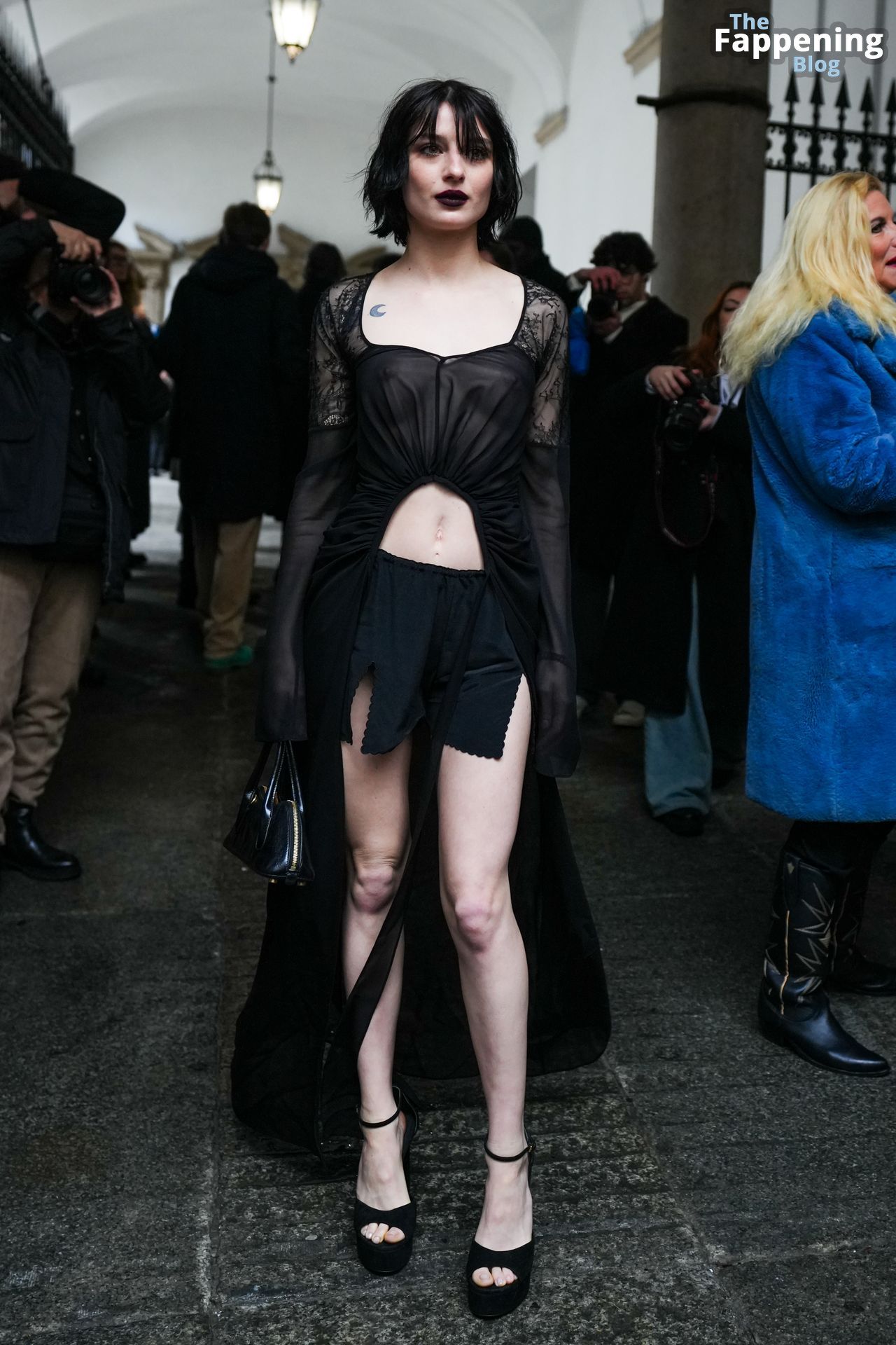 Alice Pagani Displays Her Nude Tits at the Blumarine Fashion Show (7 Photos)